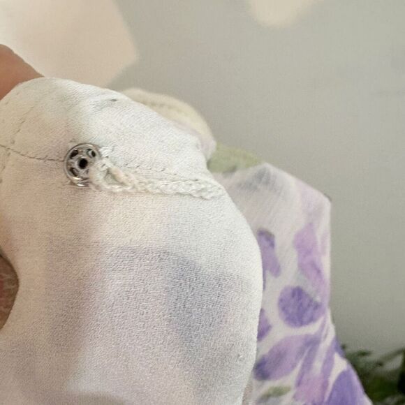 Lauren Ralph Lauren * Ruffled Floral Watercolor Maxi Dress | Size 8 - Picture 8 of 12